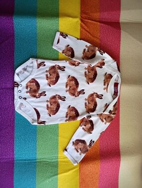 MilkBarn 3-6m Organic Bunny Bodysuit